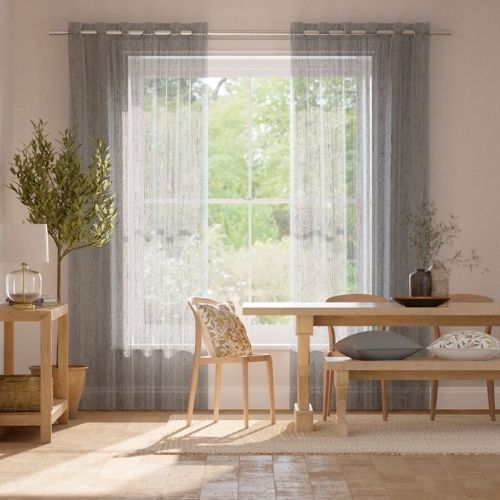 Aurelie Voile Platinum Sheer Curtain