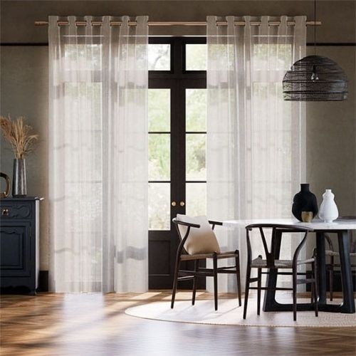 Lumiere Unlined Laurel Sheer Curtain