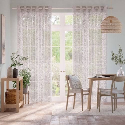 William Morris Willow Voile Mist Sheer Curtain
