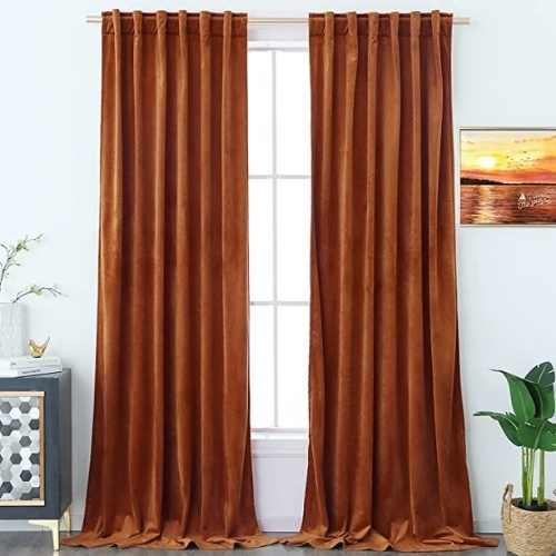 Tailored velvet curtains in Dubai studio