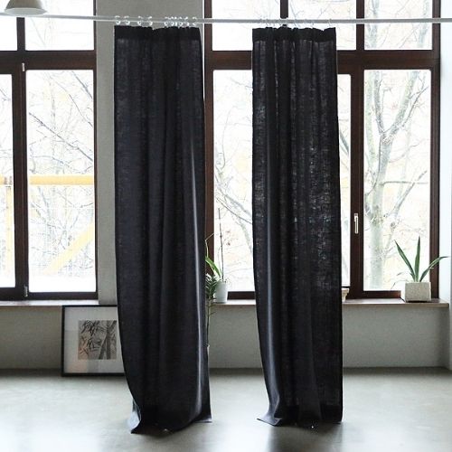 Grey Linen Curtain