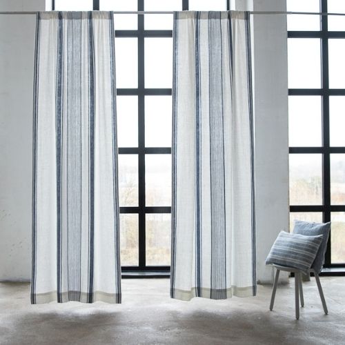 Indigo Linen Curtain