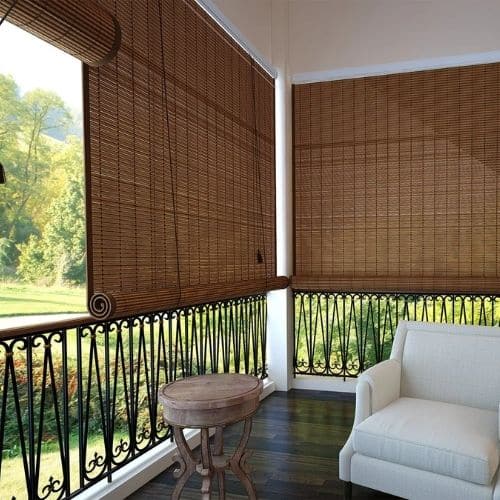 Outdoor bamboo blinds Dubai apartments