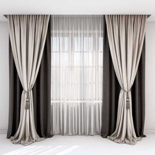 Contemporary Dubai bedroom window curtains