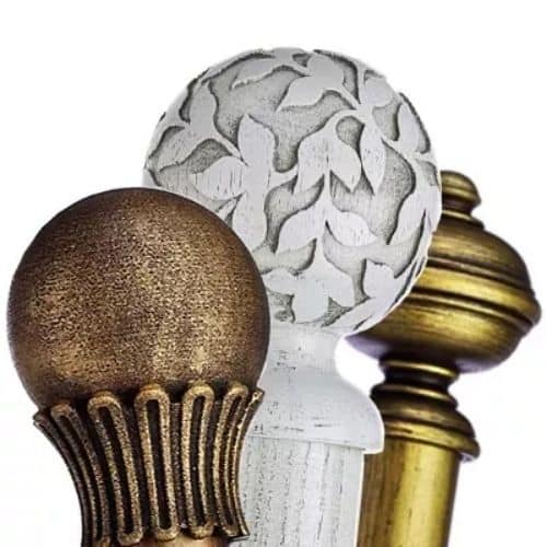 Colored Wooden Curtain Rods