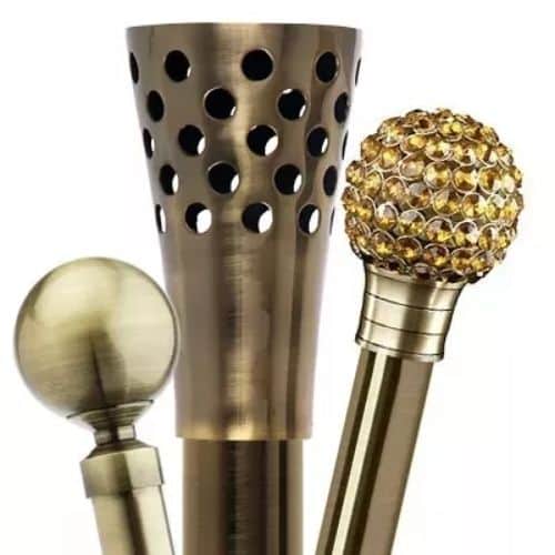 Gold and Polished Brass Curtain Rods