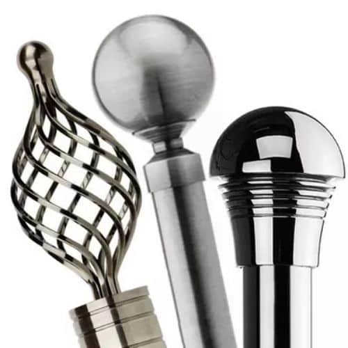 Steel & Silver Curtain Rods